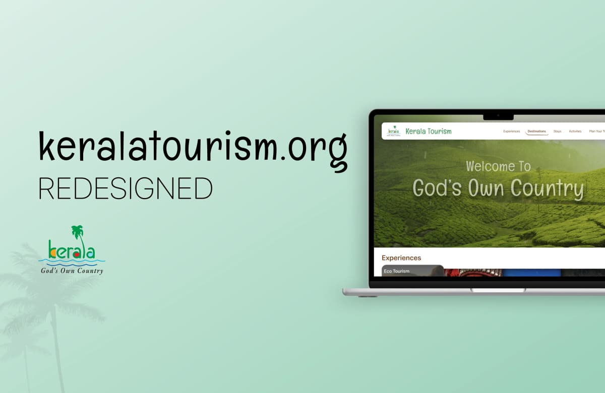 Kerala Tourism website - redesigned