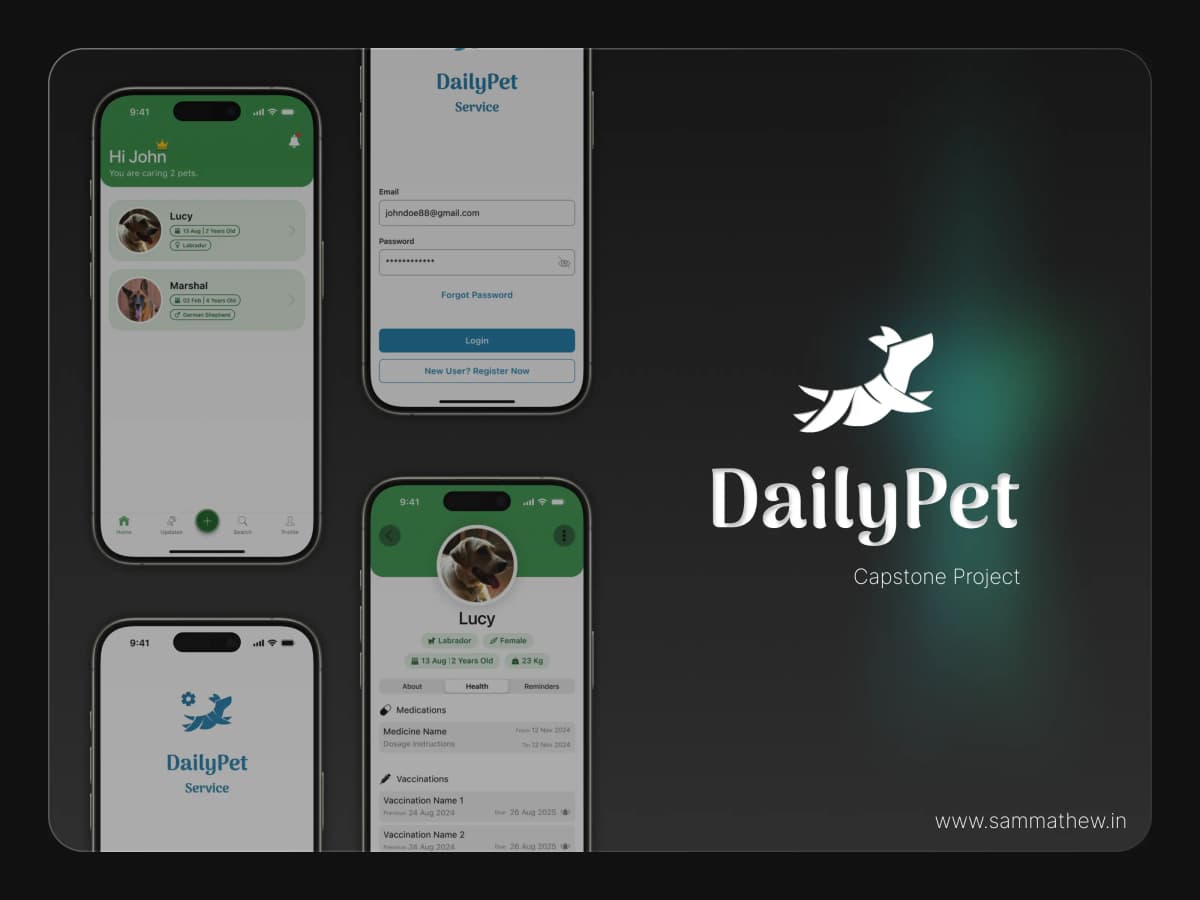 DailyPet - app for Pet Parents