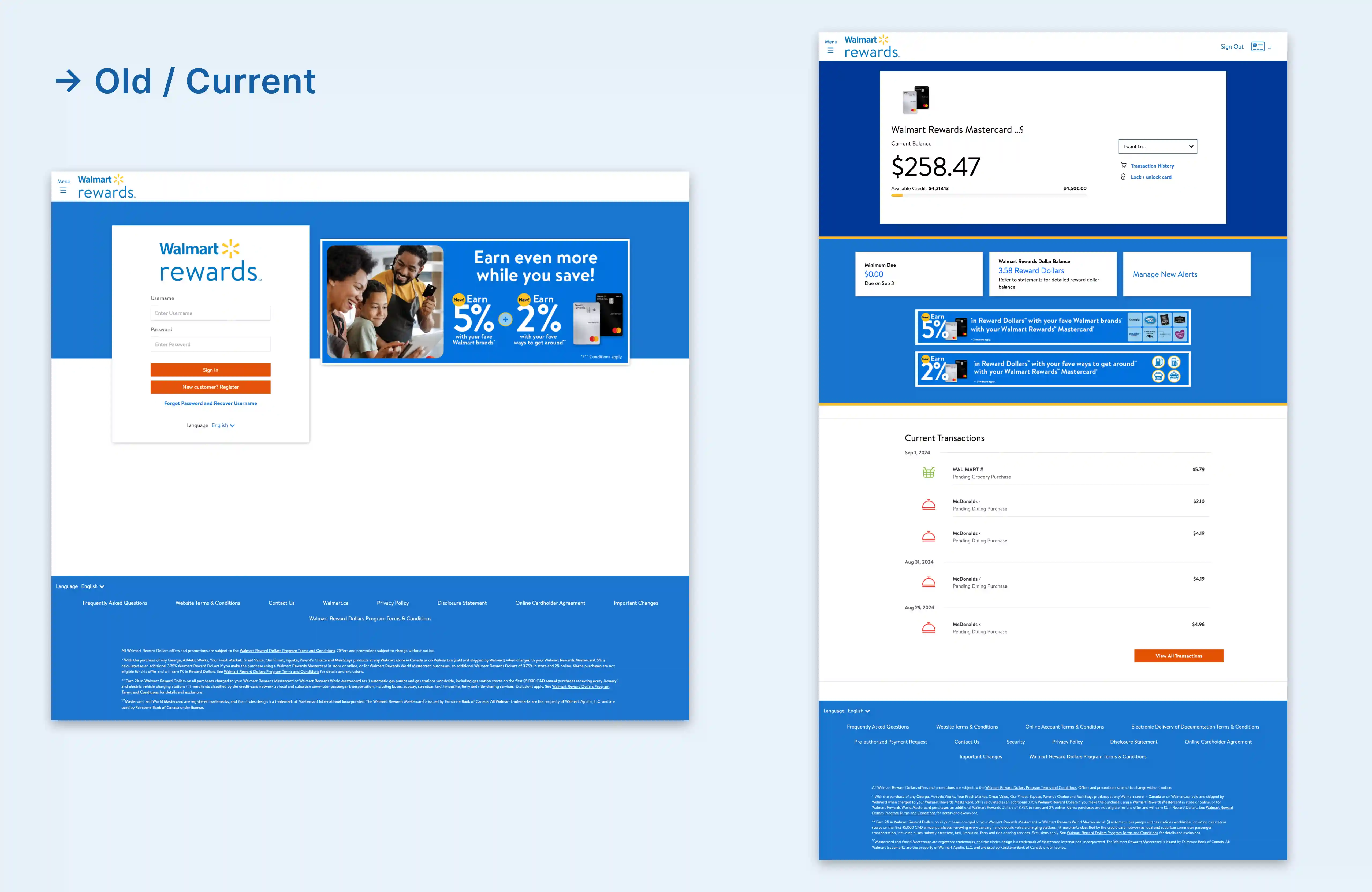Walmart Rewards Mastercard website - redesigned image 3